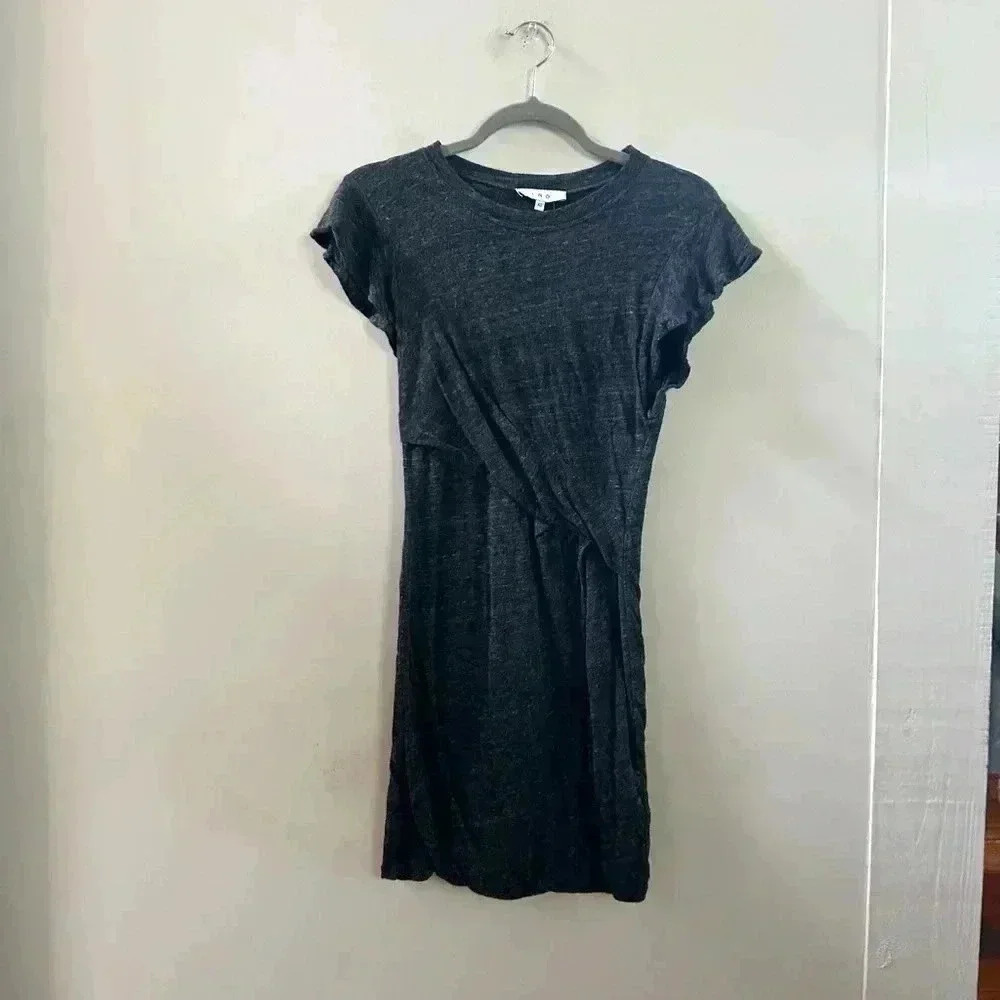 Iro gray knotted mini dress XS